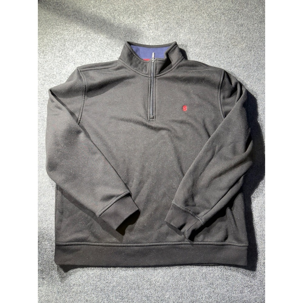 IZOD Advantage Performance‎ Mens XL Black Quarter Zip Pullover Stretch Fleece
